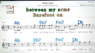 Perfect duet/Ed Sheeran💋노래방, 가라오케, 코드 큰 악보,반주,가사💖Karaoke, Sheet Music, Chord, MR