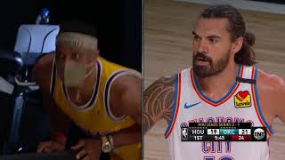 Russell Westbrook & Steven Adams Trash Talking - Game 4 | Rockets vs Thunder | 2020 NBA Playoffs