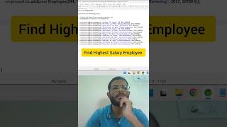 Find Highest salary Employee using stream api| java 8 | java