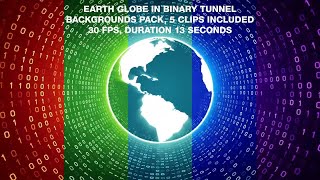 Earth Globe In Binary Tunnel Backgrounds Pack Motion Graphics