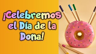 Portalápices Donut - ¡Celebremos el Día de la Rosquilla! #myyoutuberecipe #donutday Día de Donas!
