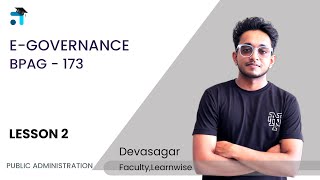 Lesson 2 (BLOCK I) | E-Governance | BPAG 173 | | Kerala's No.1 IGNOU Coaching App #ignou #learnwise