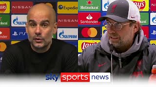 CL reaction from both Pep Guardiola & Jurgen Klopp as Manchester City win and Liverpool lose