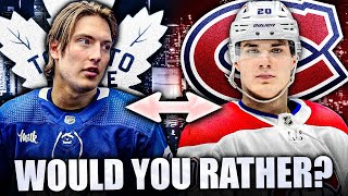 NHL WOULD YOU RATHER: MATTHEW KNIES OR JURAJ SLAFKOVSKY? Toronto Maple Leafs, Montreal Canadiens