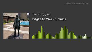 Prlgl 110 Week 1 Guide