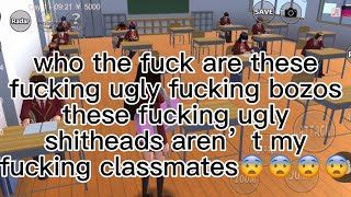 Yumine gets teleported to Sakura School Simulator🤠 (CW: lots of cussing)