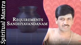 Requirements in See Learn And Perform Sandhyavandanam (Yajur - Smartha)