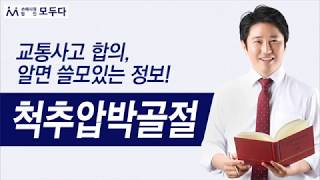 알면 쓸모있는 정보-교통사고 합의 척추압박골절 (흉추 T1, T2) 후유장해 보험금