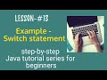 Java tutorial for beginners - Switch statement in java
