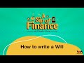 ek chuski finance english ep. 14 how to write a will