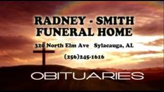 Obituaries for Oct. 2nd brought to you by Radney Smith Funeral Home...