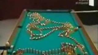 Very nice dominoes and pool trick