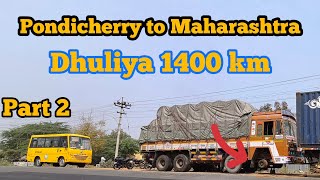 Pondicherry to Maharashtradhulia 1400 km duty complete I am rest#karumalaitn24 #travelingvlog #motor