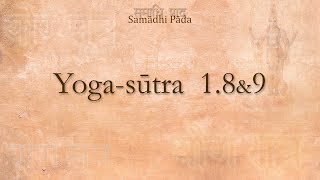 08) Yoga-sutra 1.8 \u0026 9