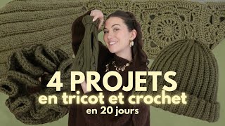 JE CRÉE 4 PROJETS EN CROCHET/TRICOT 20 JOURS AVANT NOËL