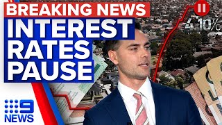 Reserve Bank hits pause on interest rates but warns more rises to come | 9 News Australia