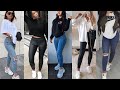 MODA 2024 OUTFITS CÓMO Vestir CON ROPA  BÁSICA Y SENCILLA LOOKS CASUALES PARA MUJER TENDENCIAS 2024