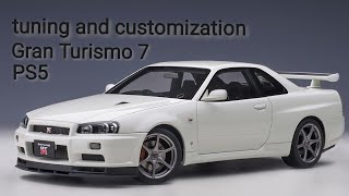 Gran Turismo 7 - PS5 - tuning and customization Nissan Skyline GT-R V-spec II Nur R34 02'