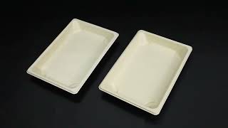 Harvest Eco friendly biodegradable bamboo pulp bagasse sushi tray box container