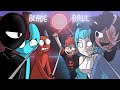 monsters vs human version BLADE BALL roblox (horror multiverse animation)