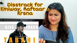 TABAHI - Disstrack ( Reply To All Abusive Rappers ) Thara Bhai Joginder | Reaction | Mansi World