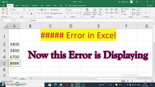 How to fix Excel Formula error ##### | MS Excel tutorial | excel formula error codes and fixes