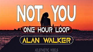 Alan Walker & Emma Steinbakken - Not You ( 1 HOUR  + LYRICS  )