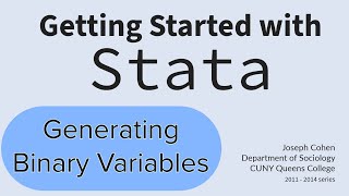 Generating Binary Variables in Stata