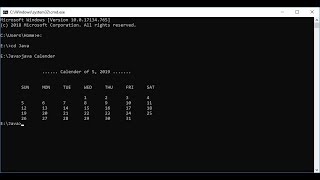 Make your own program for Calendar ~ Java Programming