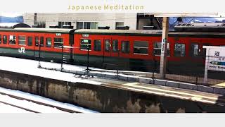 雪の沼田駅＝上越線　Snow Numata Station Joetsu Line