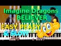 HOW TO PLAY - Imagine Dragons - Believer (EASY SLOW Piano Tutorial Lesson)