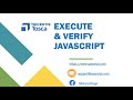 Tosca Tutorial | Lesson 26 - Execute JavaScript | Verify JavaScript call | TBox HTML Modules |