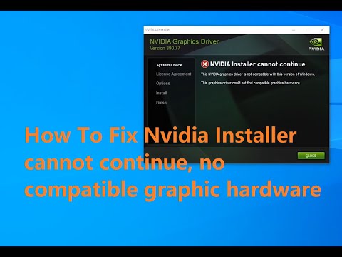 Как модифицировать программу установки драйвера Nvidia, чтобы исправить ошибку «Установщик Nvidia не может продолжить»