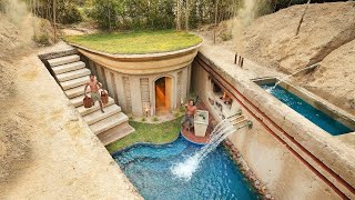 How To Build The Most Modern Underground mud house with swimming pool