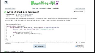 Java Practice It || 6.16 readme2next || file processing, scanner