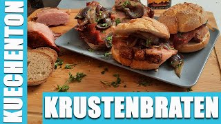 Besoffener Krustenbraten im Brötchen !! #braten #whiskey #krustenbraten