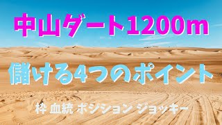 【中山ダート1200m】 儲けるための4つのポイント（2019秋）