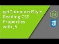 Using getComputedStyle to read CSS properties
