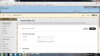 Blackboard: Adding a Web Link in a Content Area