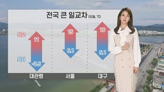 [날씨] 큰 일교차, 낮 15도 안팎…다음주 본격 추위 / 연합뉴스TV (YonhapnewsTV)