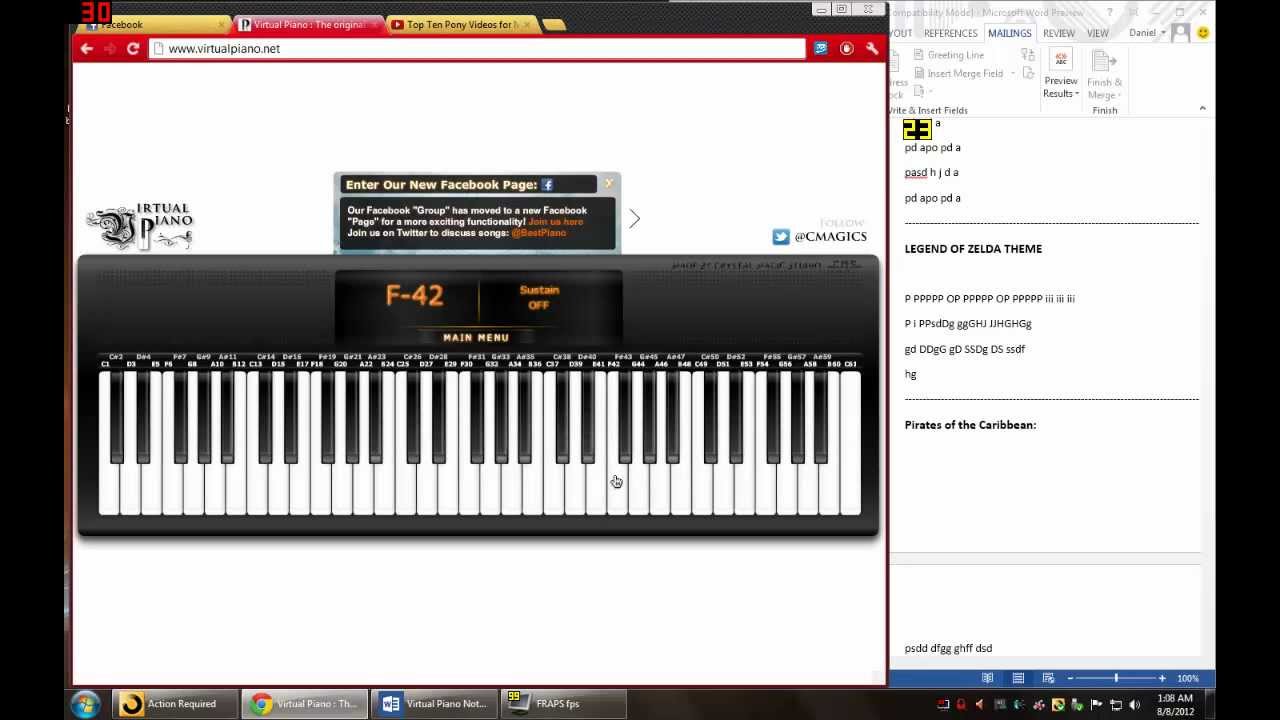 Virtual Piano Sheets Teladegx