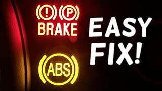 How to Fix & Reset ABS & Brake Warning Lights Stays On or Flashing | ABS Light On
