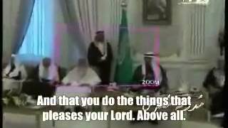 King Abdullah speaks to the Ulama and Shaykh Abdul Azeez Aal Ash Shaykh gives a Benefit