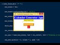 Simple Calendar Generator App in Python
