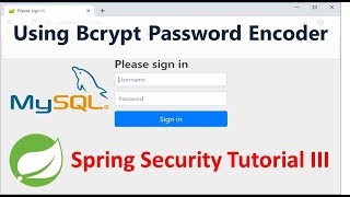 Spring Security Tutorial - Using BCrypt Password Encoder - Part 3