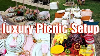 How To Setup a luxury Picnic For A Client //Side Hustle #money #luxurypicnic #canada #picnicsetup