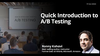 2024-10-17 Quick Introduction To A/B Testing - Lightning Lesson