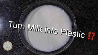 TURN MILK INTO PLASTIC ⁉️ (At home science experiment)