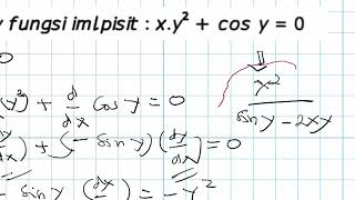 Turunan Fungsi Trigonometri berbentuk implisit