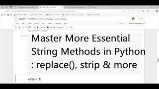 Python Class 16: Mastering String Methods – strip, replace, isalnum, isalpha, and More with Examples